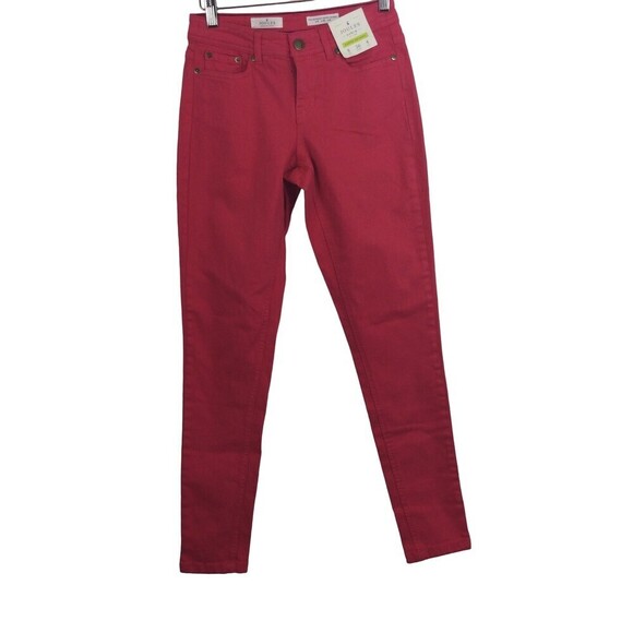 Joules Womens Monroe Super Skinny Stretch Denim Jeans Raspberry Pink Size 4 NWT - Picture 1 of 7